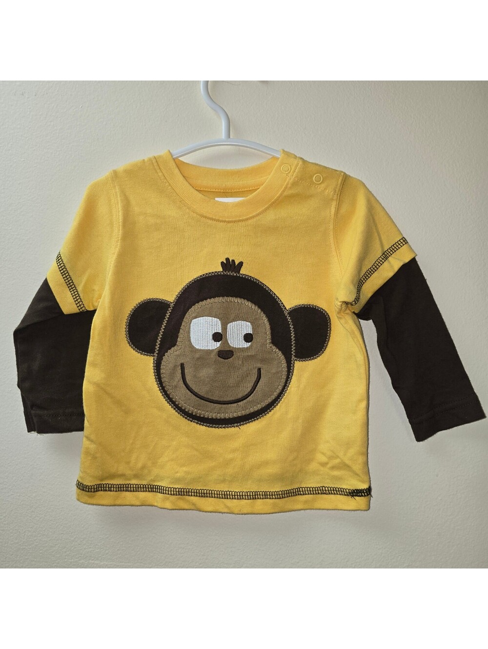 Carter's Super-Fun Baby Long Sleeve Shirt with Monkey Design 12 Months